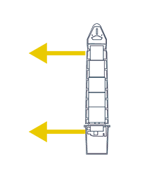 GATE RUDDER® SYSTEM 
ゲートラダーシステム
横方向へ移動